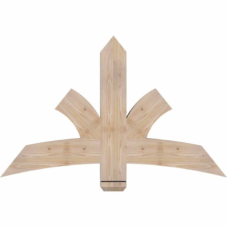 Ekena Millwork Davenport Smooth Timber Gable Bracket, Douglas Fir, 48"W x 30"H x 3 1/2"D x 5 1/2"F, 15/12 Pitch GBW048X30X0406DAV00SDF
